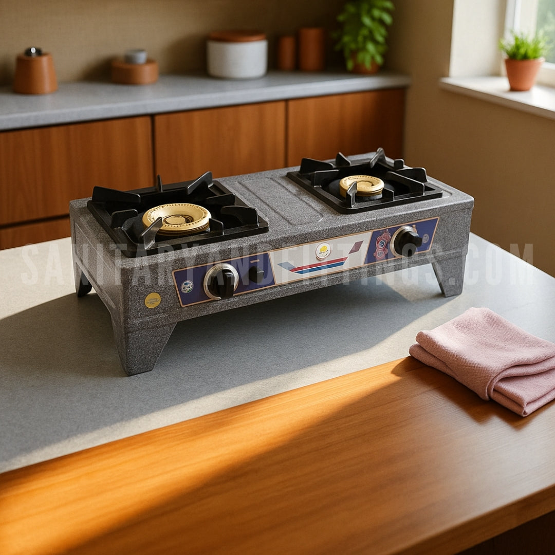 Gas Stove RINO RS100 Auto Double Burner Kitchen HOB
