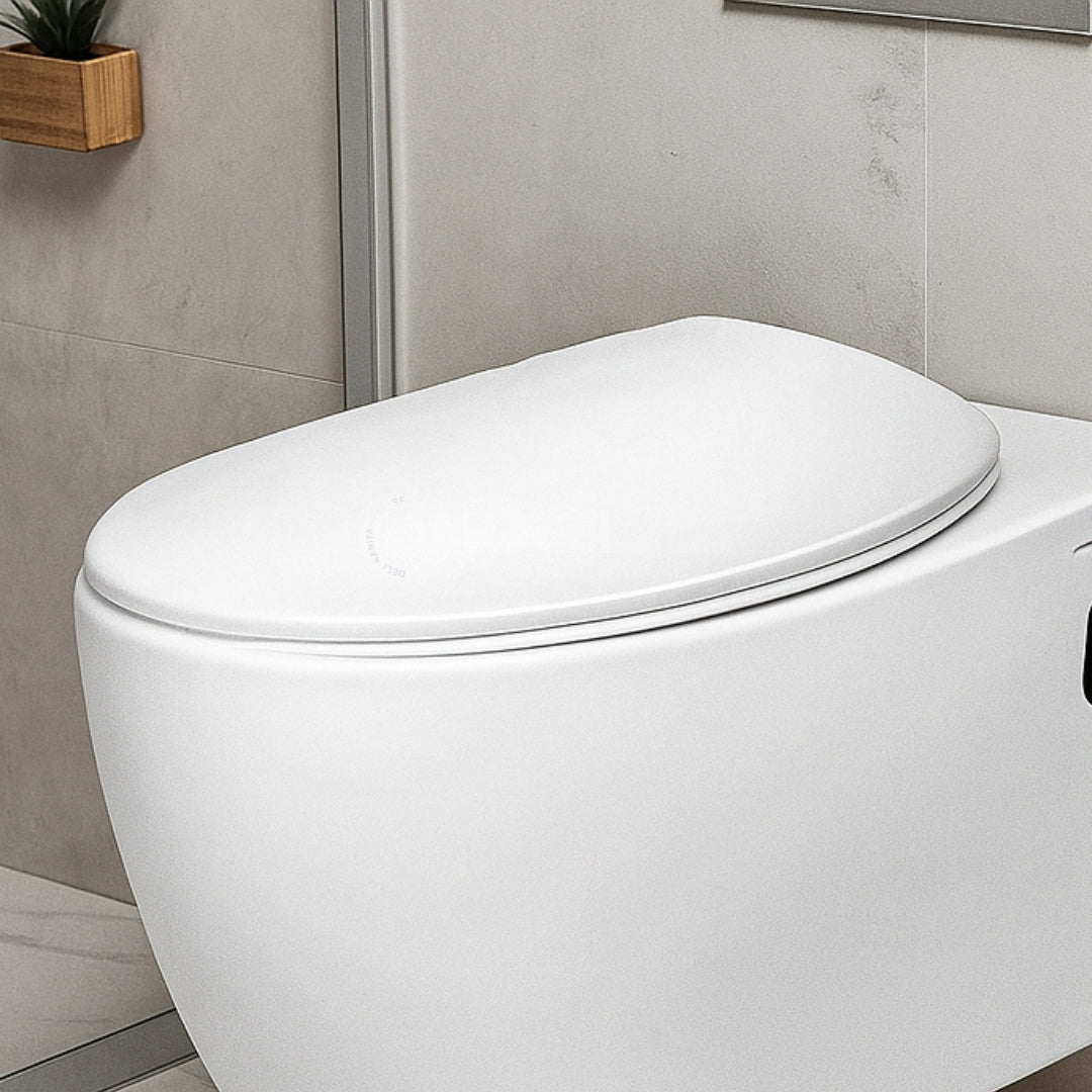 Hydraulic Commode Seat Cover Porta Slim Shape - Commode Lid - Plastic Commode Seat Cover Hydraulic