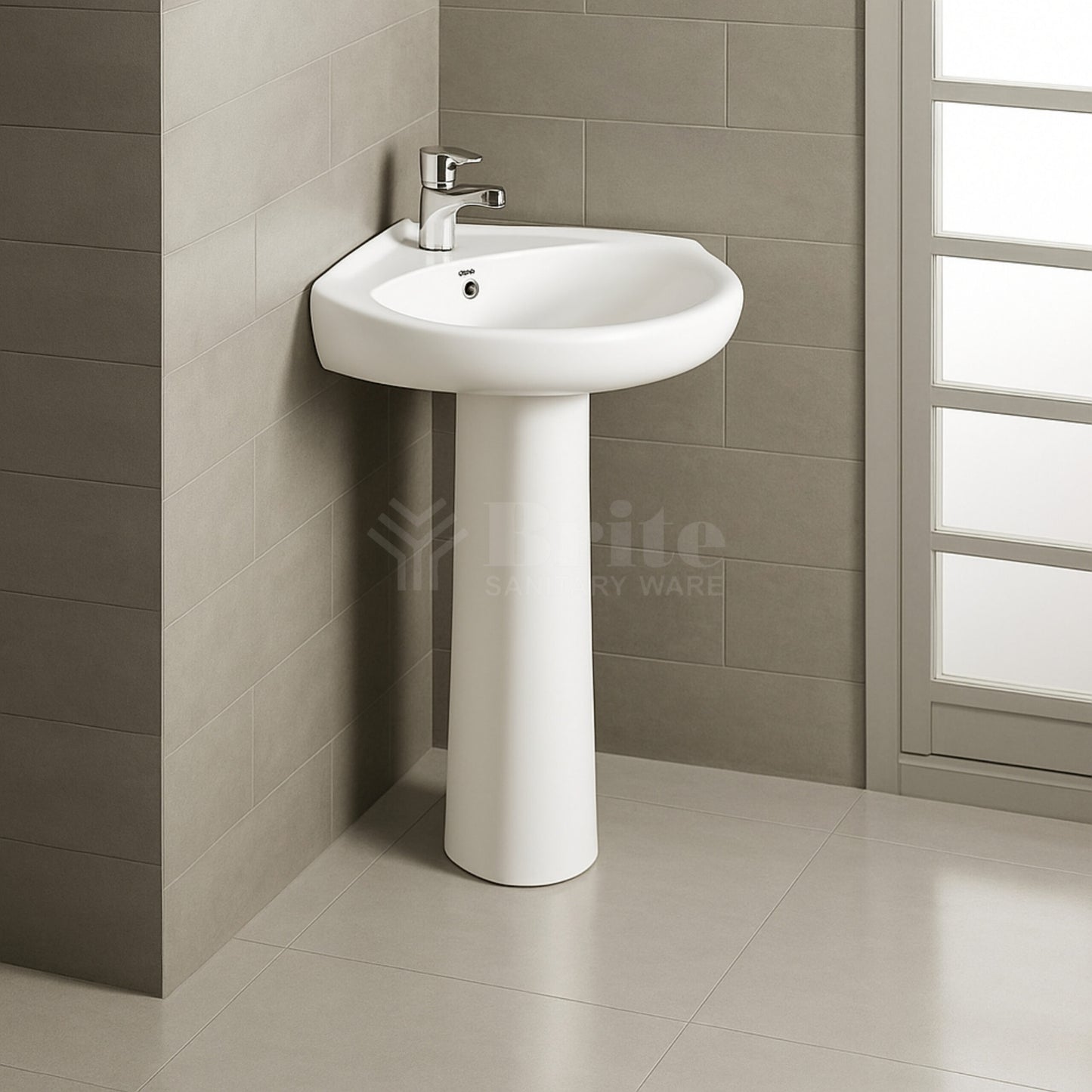 Brite Corner Wash Basin Pedestal - Brite Sanitary Ware