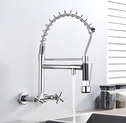 SINK MIXER SPRING NECK FOR WALL (AS)