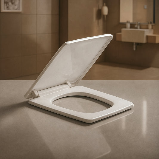 Detachable Hydraulic Commode Seat Cover Square S-190 (Civic) Shape – Commode Lid – Plastic Commode Seat Cover Hydraulic Slow DOWN