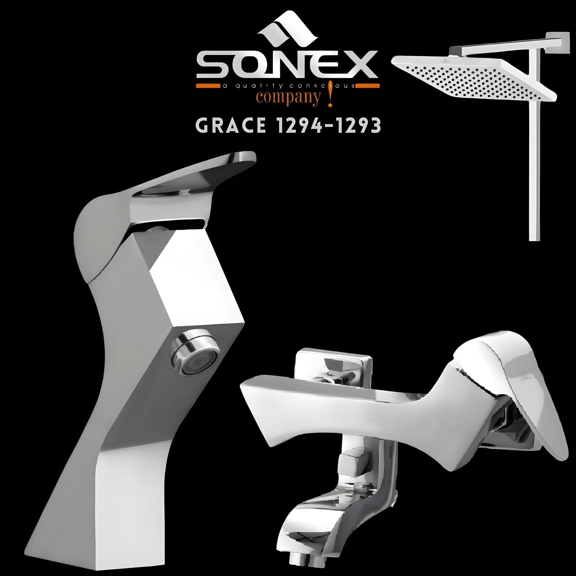 Sonex Grace Bath Set 1294-1293 – Sonex Sanitary Fittings