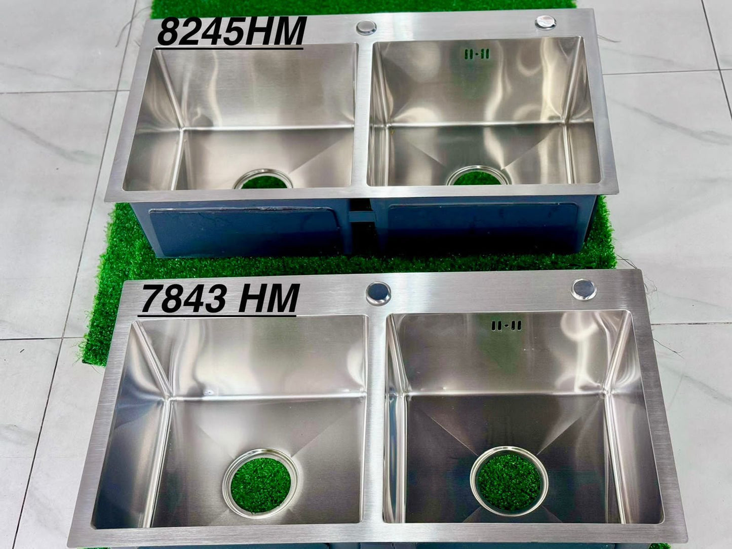 Kitchen Sink Double Bowl 82x45 Premium Stainless Steel