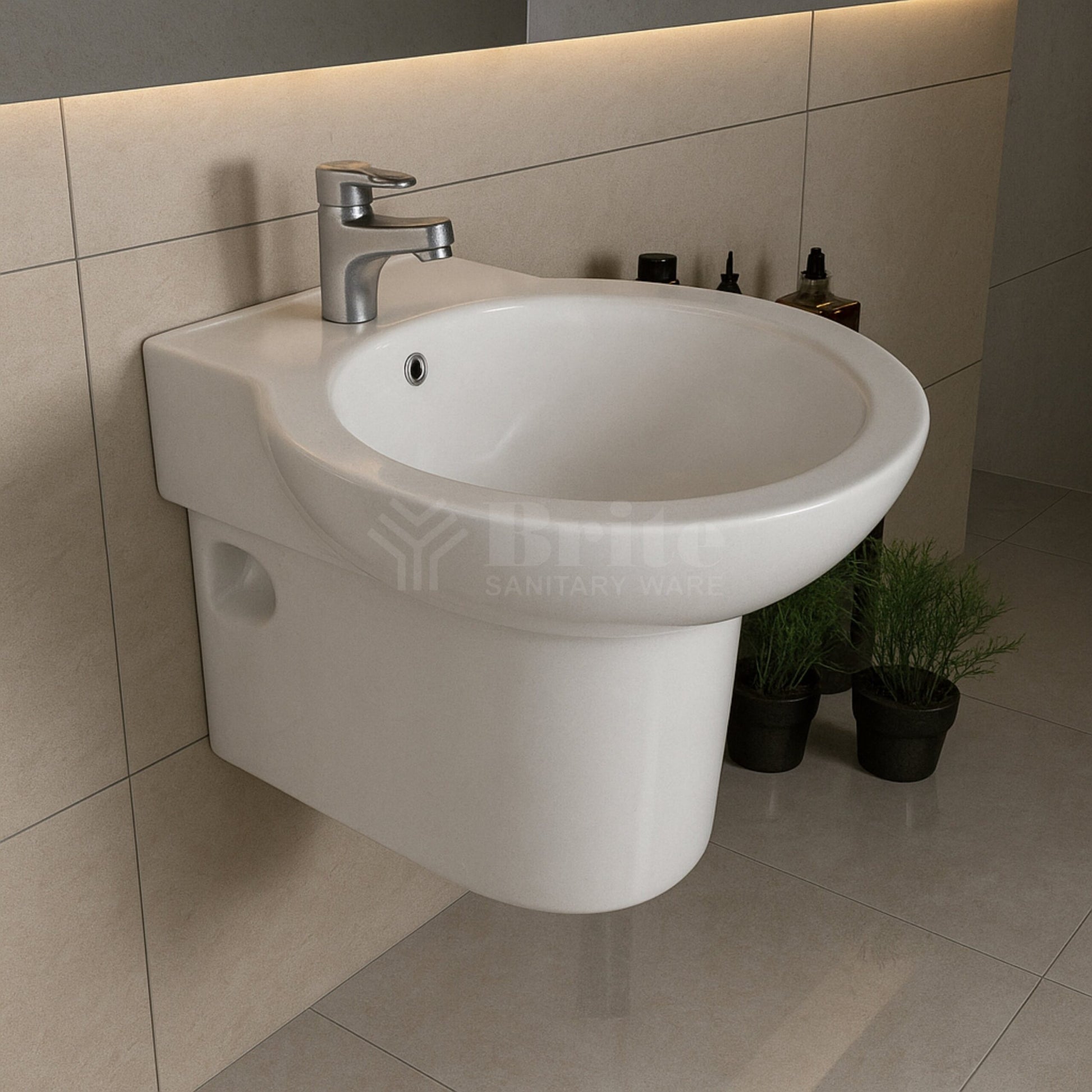 Brite Wall hang 002 Basin - Brite Sanitary Ware - Brite Ceramics