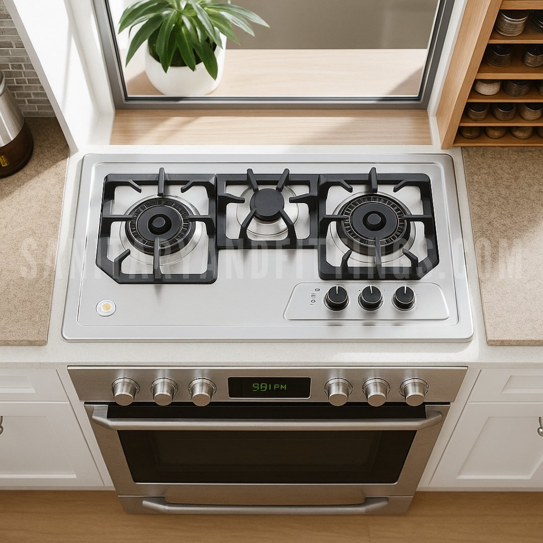 RINO RS979 Gas Stove Auto Ignition Three Burner Kitchen HOB