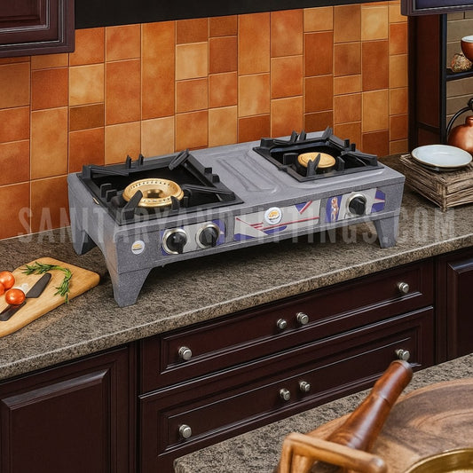 Gas Stove Rino RS90 Manual Double Burner Kitchen Stove