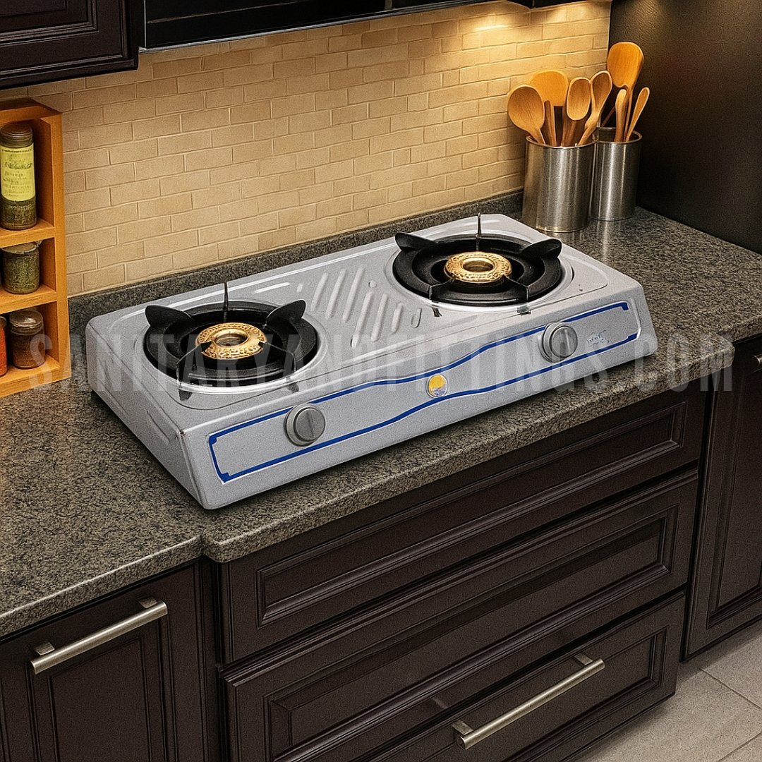 Electric Gas Stove RINO RS414 Auto Double Burner Kitchen Stove
