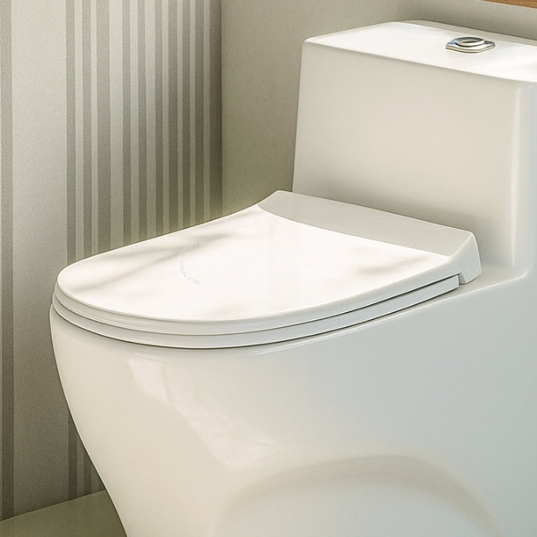 Hydraulic Commode Seat Cover AQUA - Commode Lid - Plastic Commode Seat Cover Hydraulic