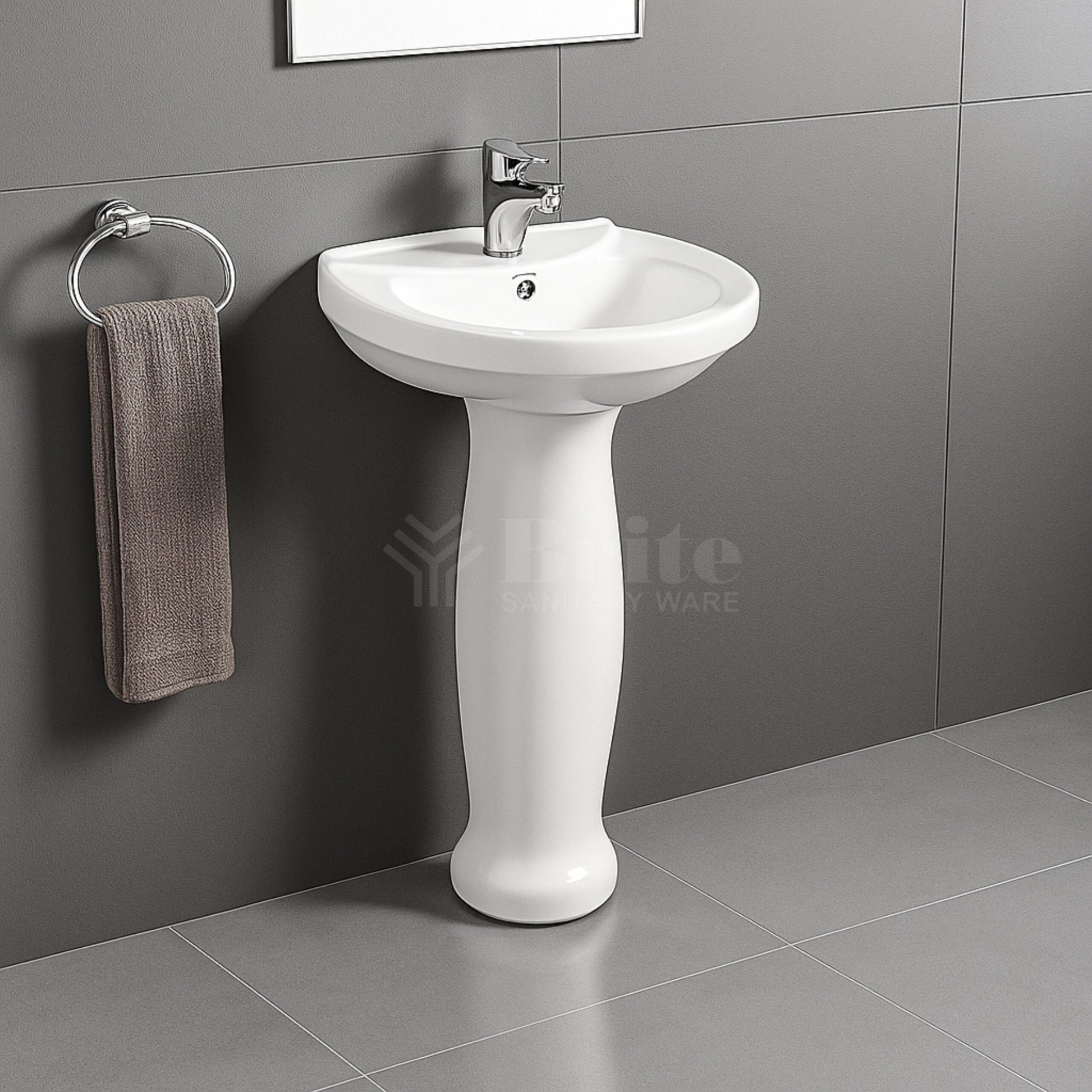 Brite Diana Wash Basin Pedestal - Brite Sanitary Ware