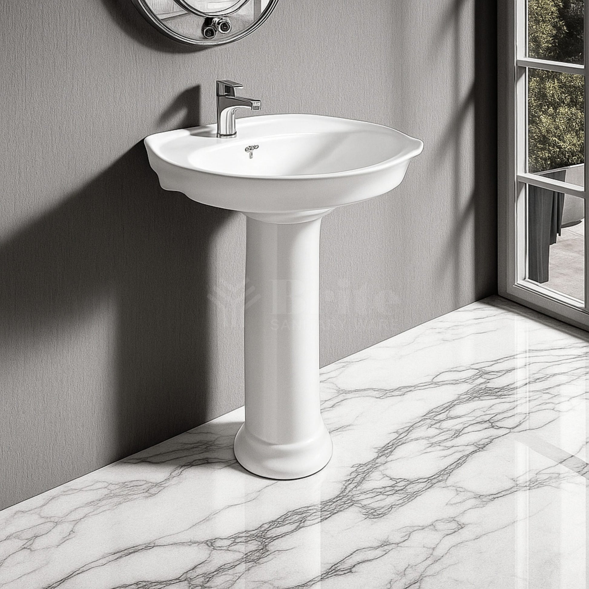 Brite Babu Wash Basin Pedestal - Brite Sanitary Ware - Brite Ceramics - Ceramics