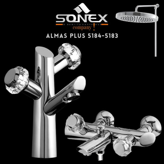 Sonex ALMAS PLUS 5184-5183 Bath Set – Sonex Sanitary Fittings
