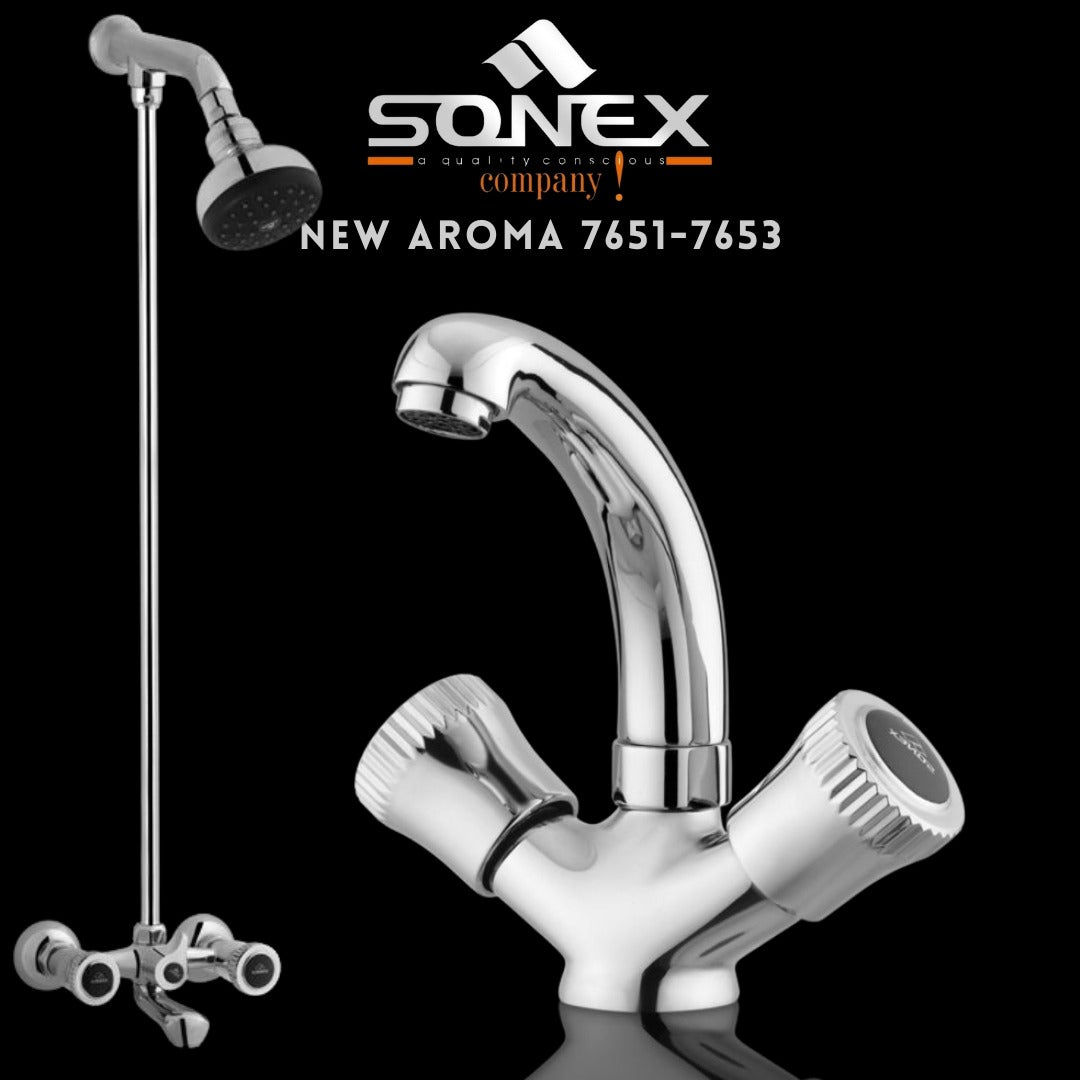 Sonex NEW AROMA 7651-7653 Bath Set – Sonex Sanitary Fittings