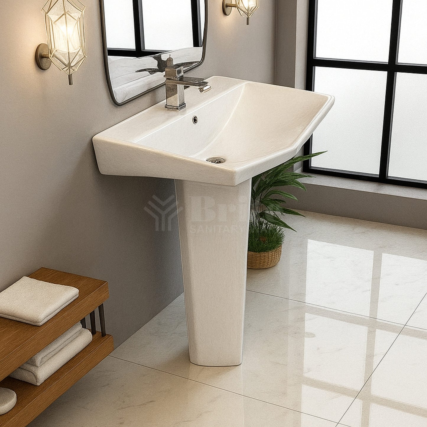 Brite Edge Wash Basin Pedestal - Brite Sanitary Ware
