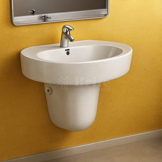 Brite Dolphin Wall hang Basin (Two Piece) - Brite Ceramics - Brite Sanitary Ware