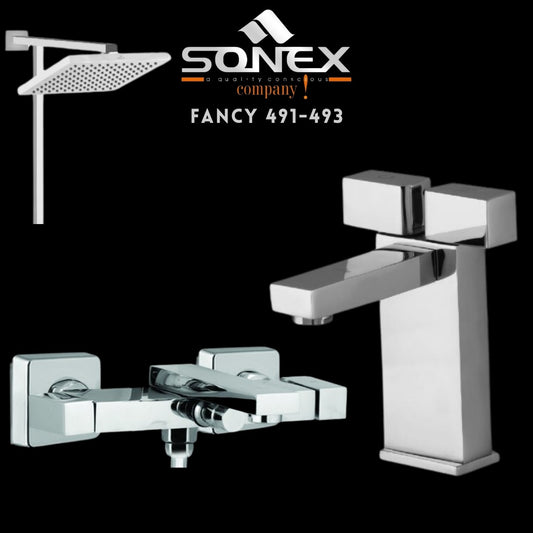 Sonex FANCY 491-493 Bath Set Chrome – Sonex Sanitary Fittings