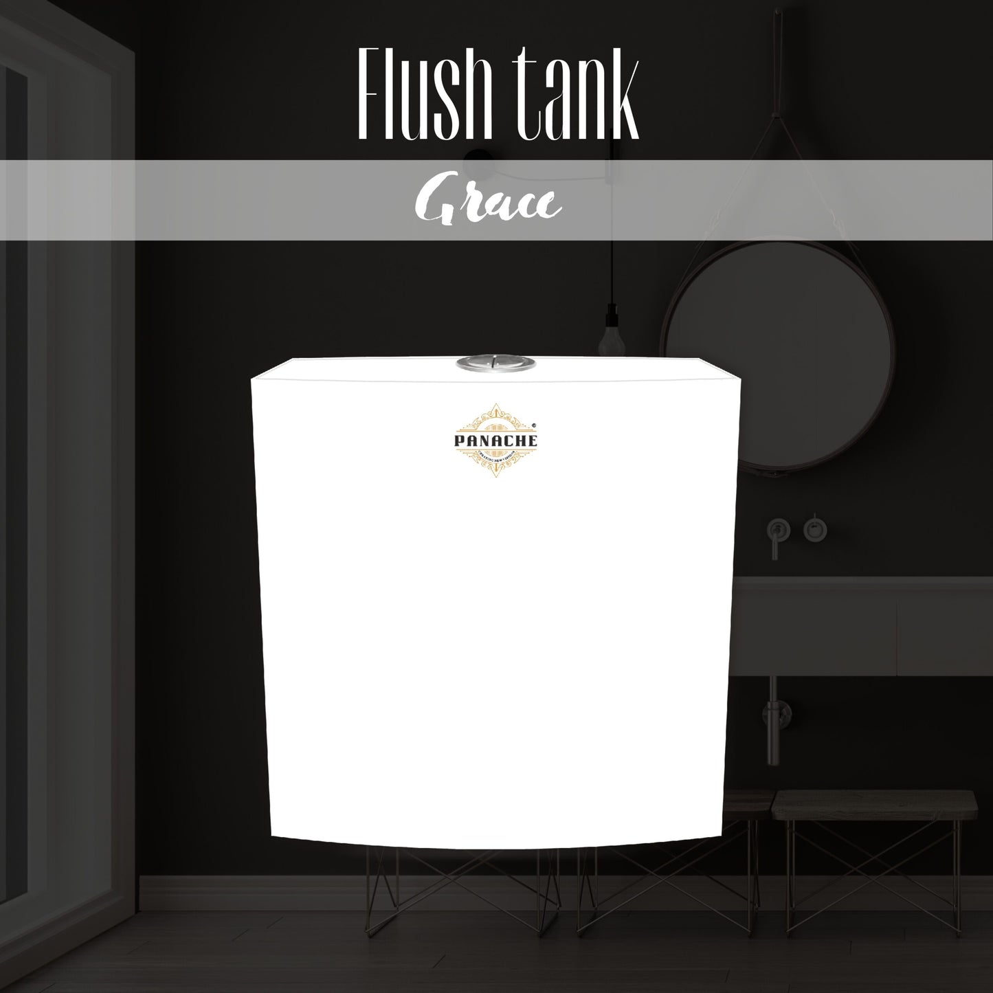 Panache Flush Tank Double Push - Squatting Pan Flush Tank - Toilet Flush Tank