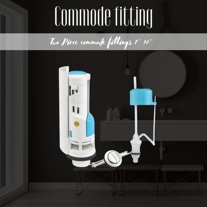 Commode Fitting Double Push CHINA Fitting 7" - 10" For TWO Piece Commode - Cistern Fitting