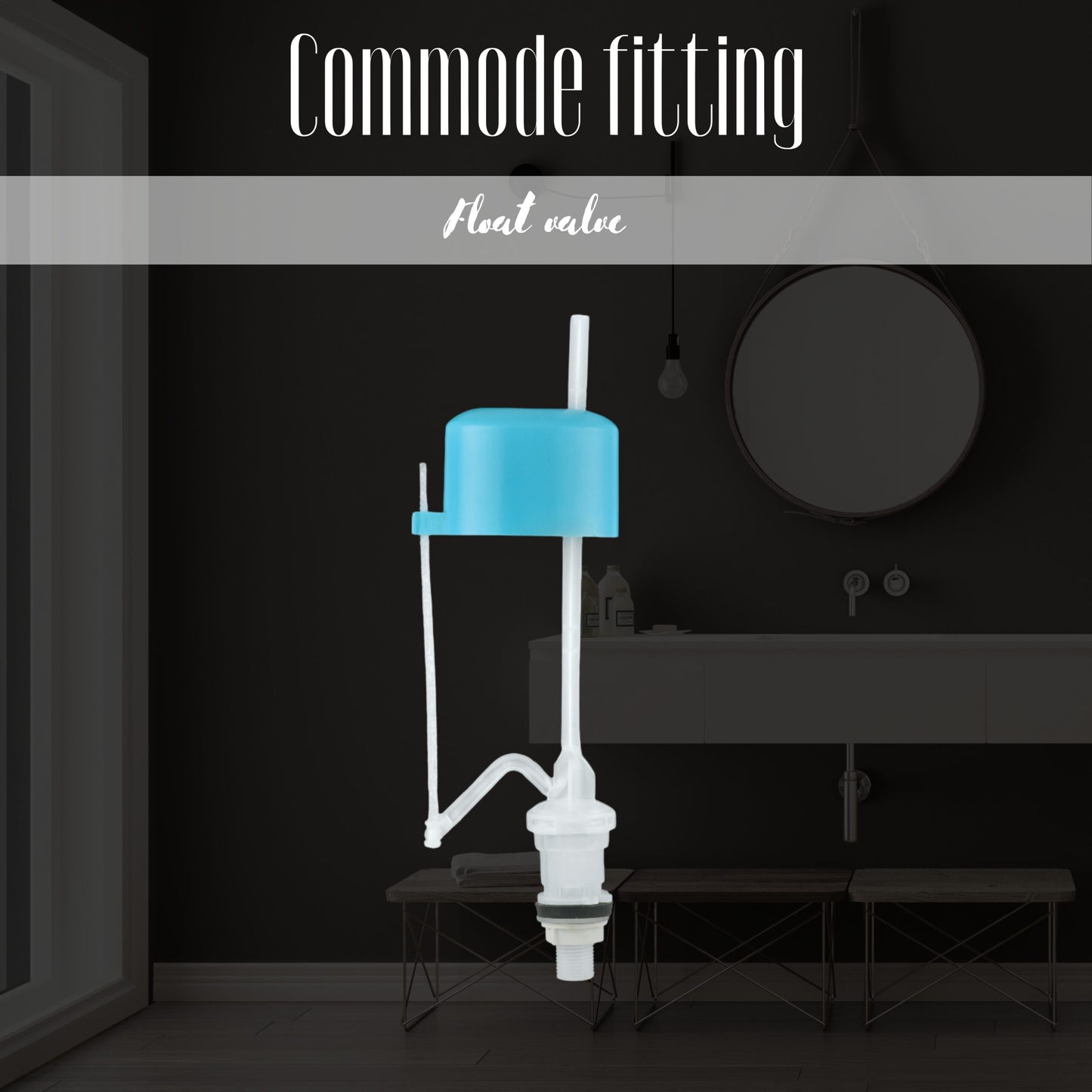 Commode Fitting Double Push CHINA Fitting 7" - 10" For One Piece Commode - Cistern Fitting