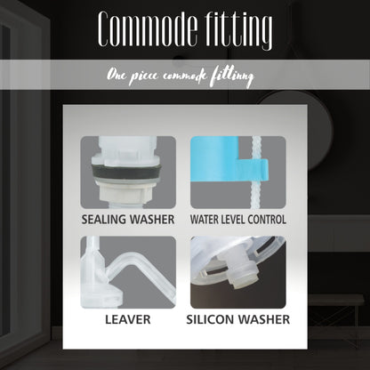 Commode Fitting Double Push CHINA Fitting 7" - 10" For One Piece Commode - Cistern Fitting