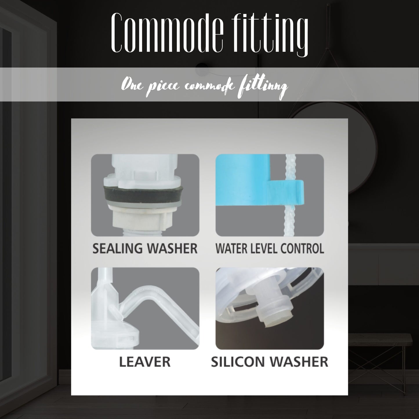 FLAOT VALVE for Commode Fitting Double Push CHINA Fitting  – Cistern Fitting