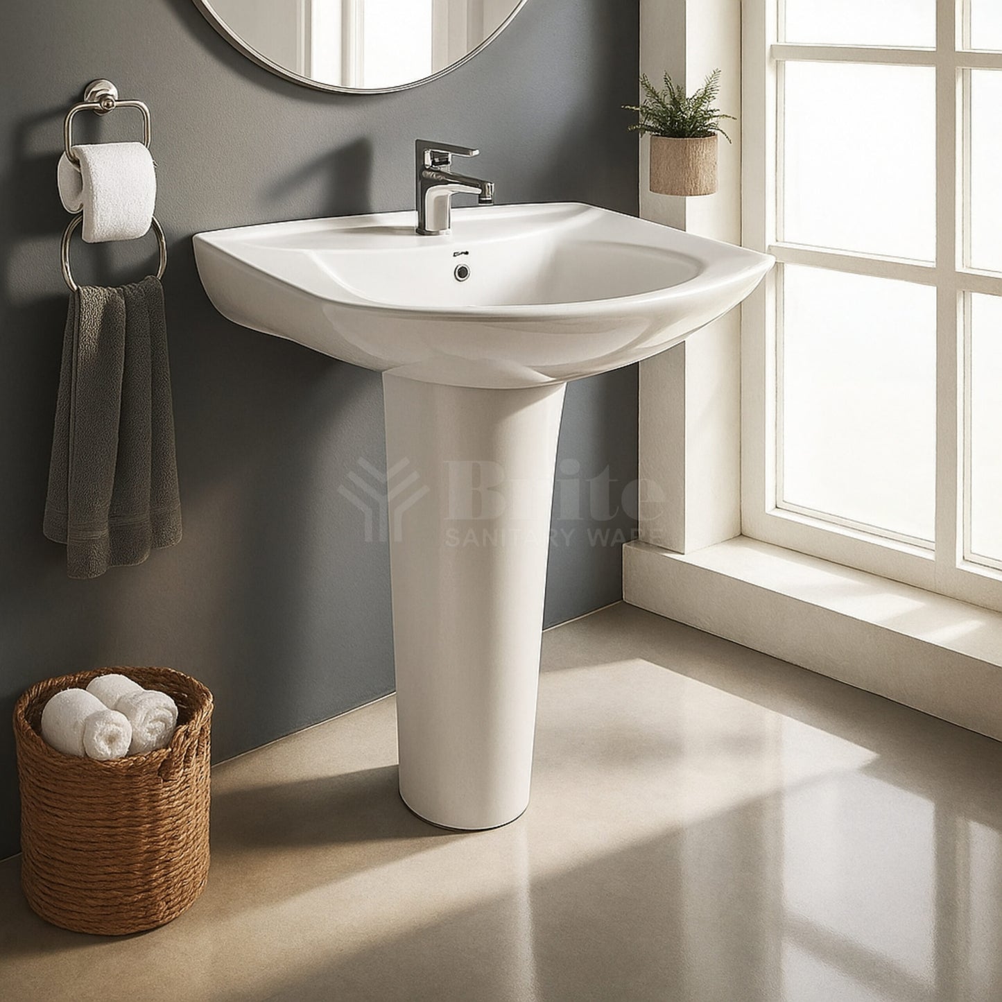 Brite Galaxy Wash Basin Pedestal - Brite Sanitary Ware