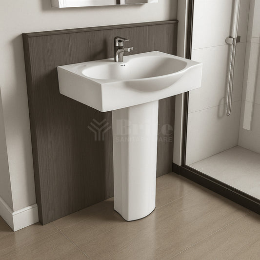 Brite Charlie Wash Basin Pedestal - Brite Sanitary Ware - Brite Ceramics - Ceramics