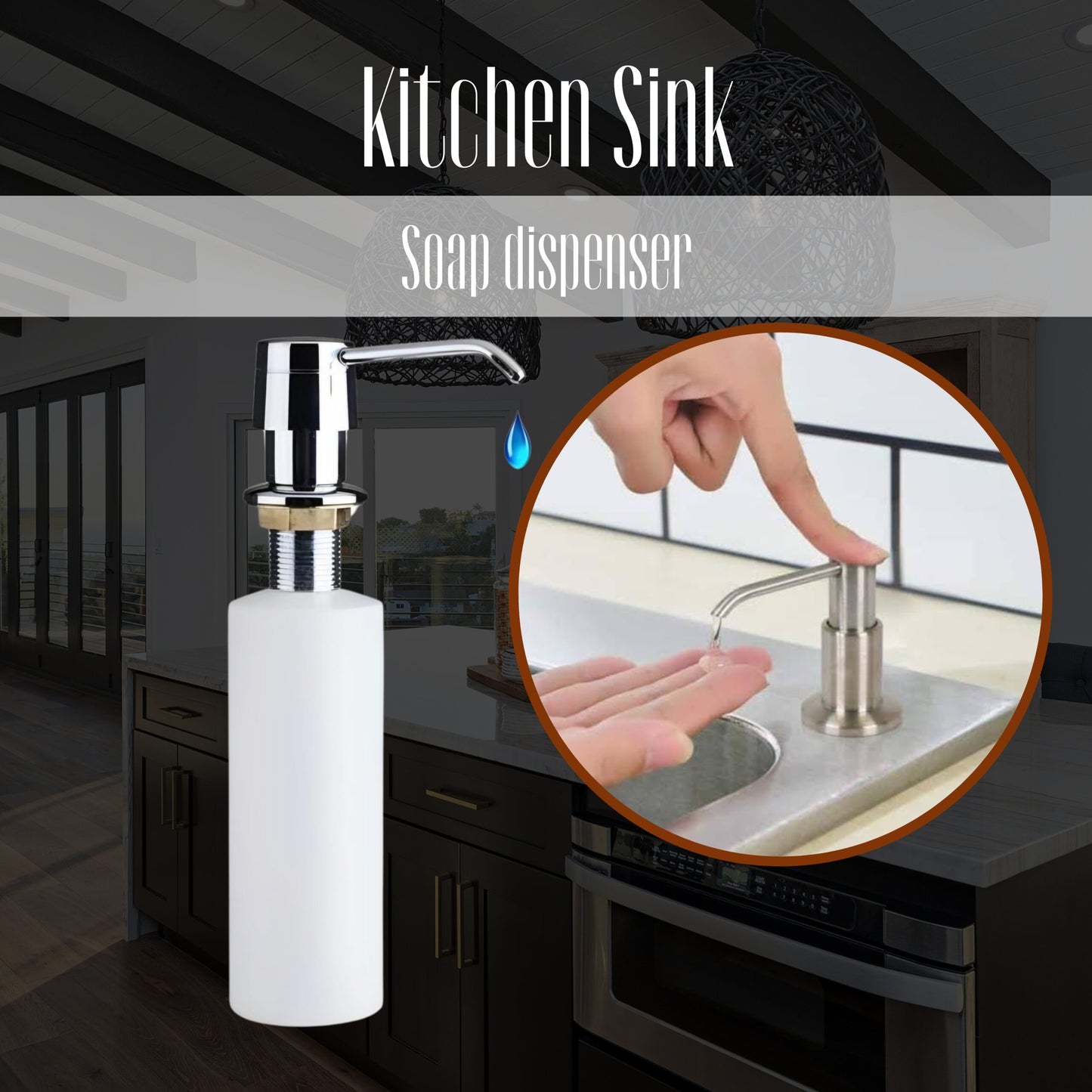 Kitchen sink soap dispenser - Polymer