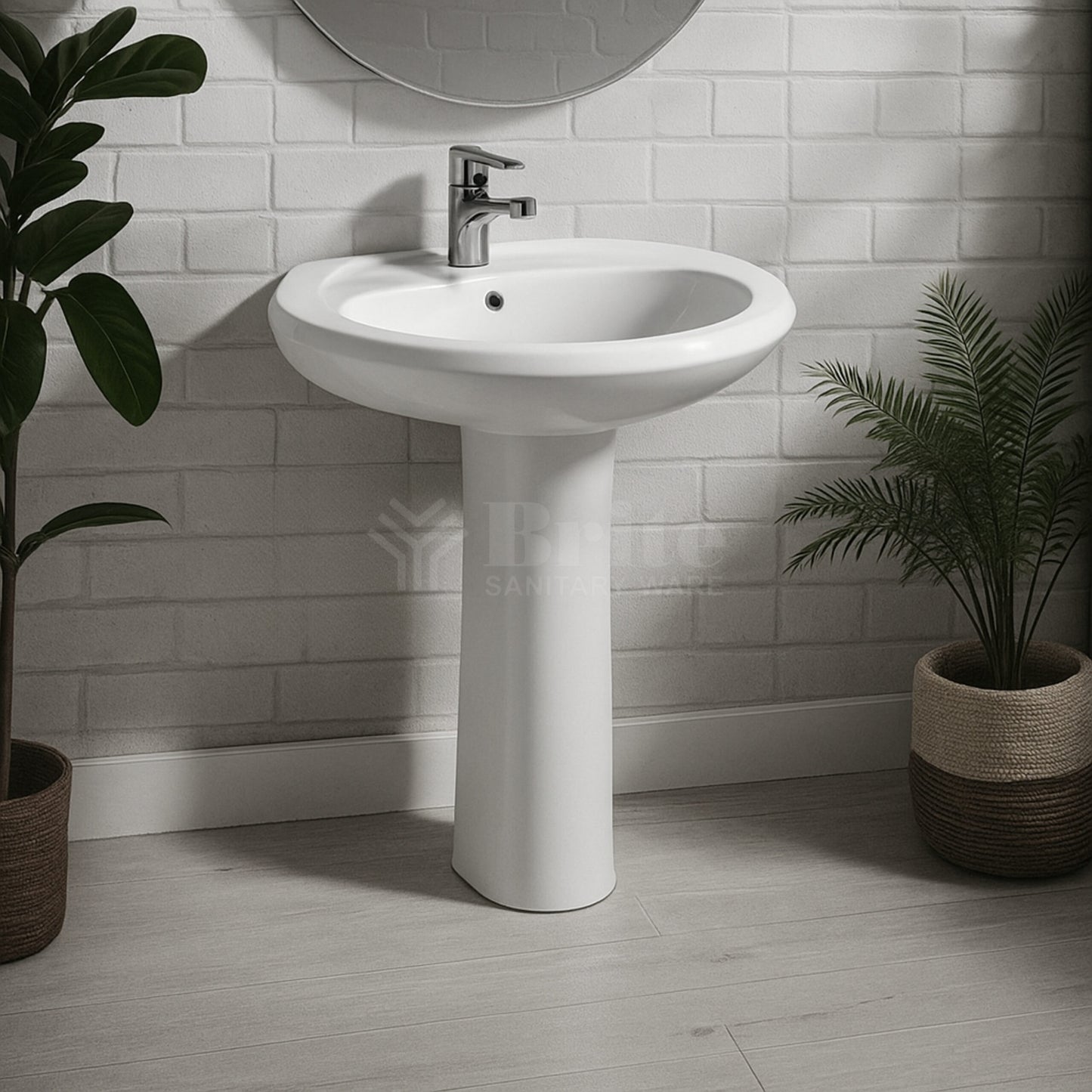 Brite 16x22 Wash Basin Pedestal - Brite Sanitary Ware