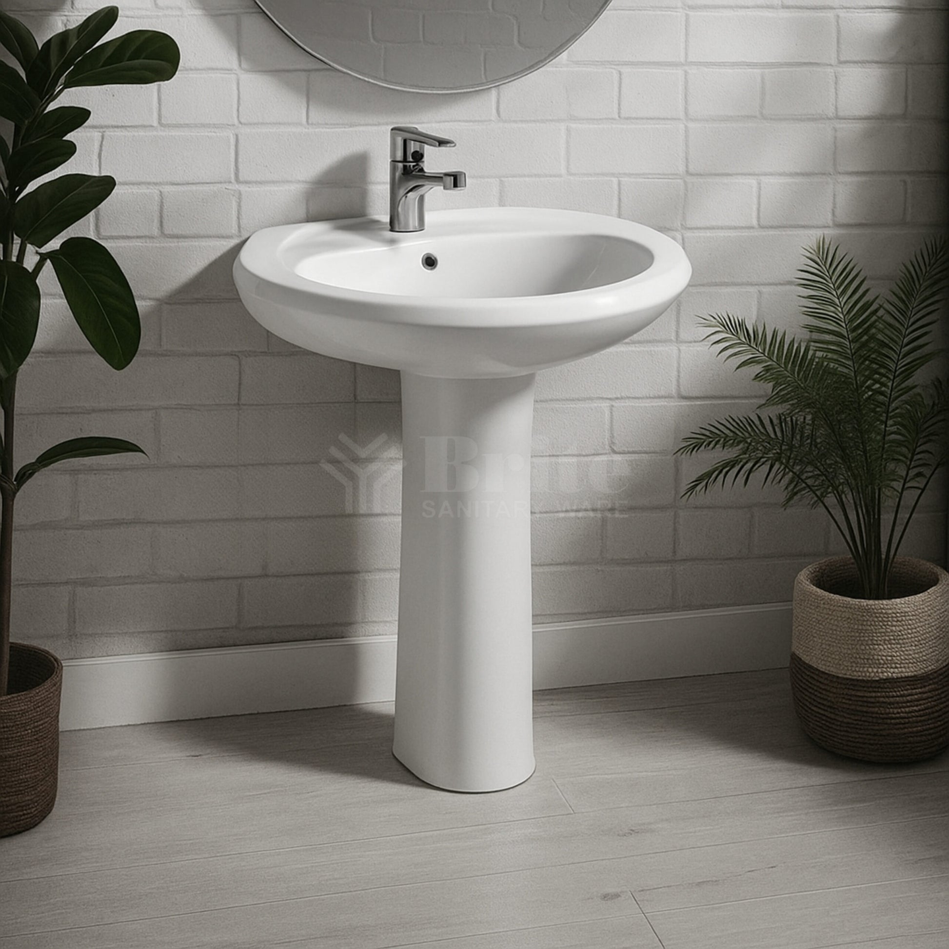 Brite 16x22 Wash Basin Pedestal - Brite Sanitary Ware