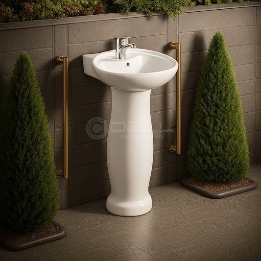 Dell 12x15 Wash Basin Pedestal - Dell Sanitary Ware