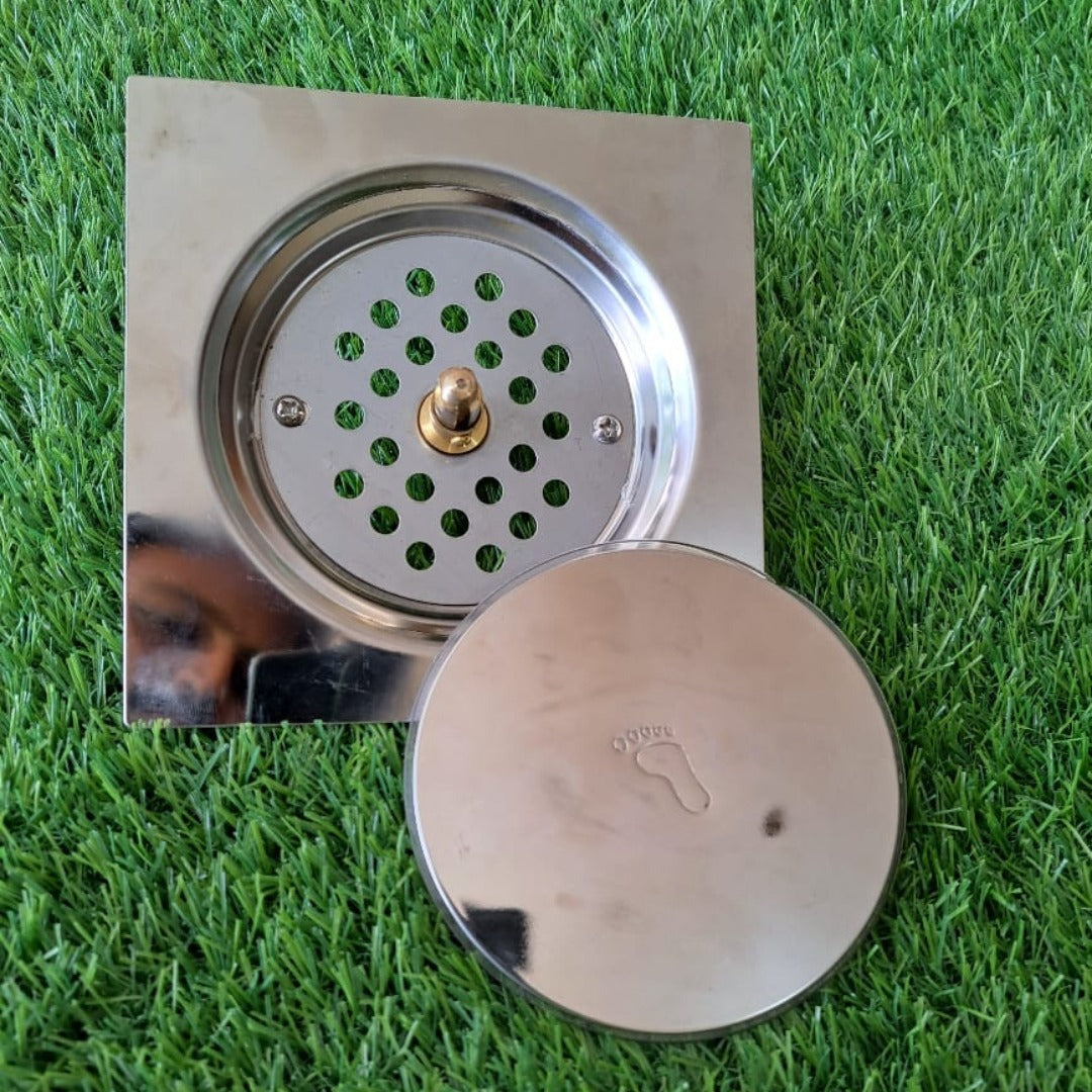 Push Waste 6x6 Floor Waste Drain for Home, Bathroom & Kitchen