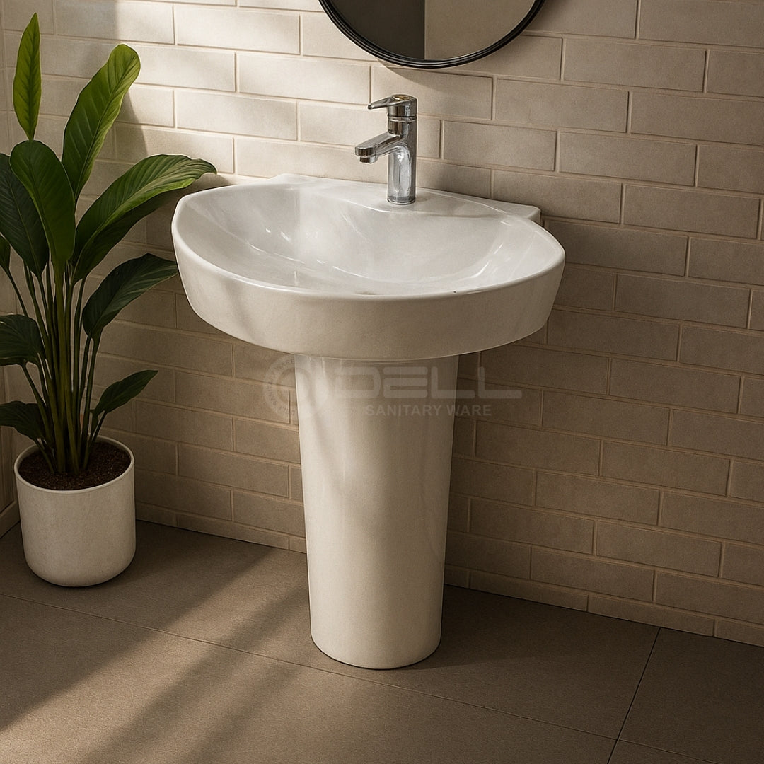 Dell Ceramics Wash Basin Pedestal - Dell 4 - Dell Sanitary Ware