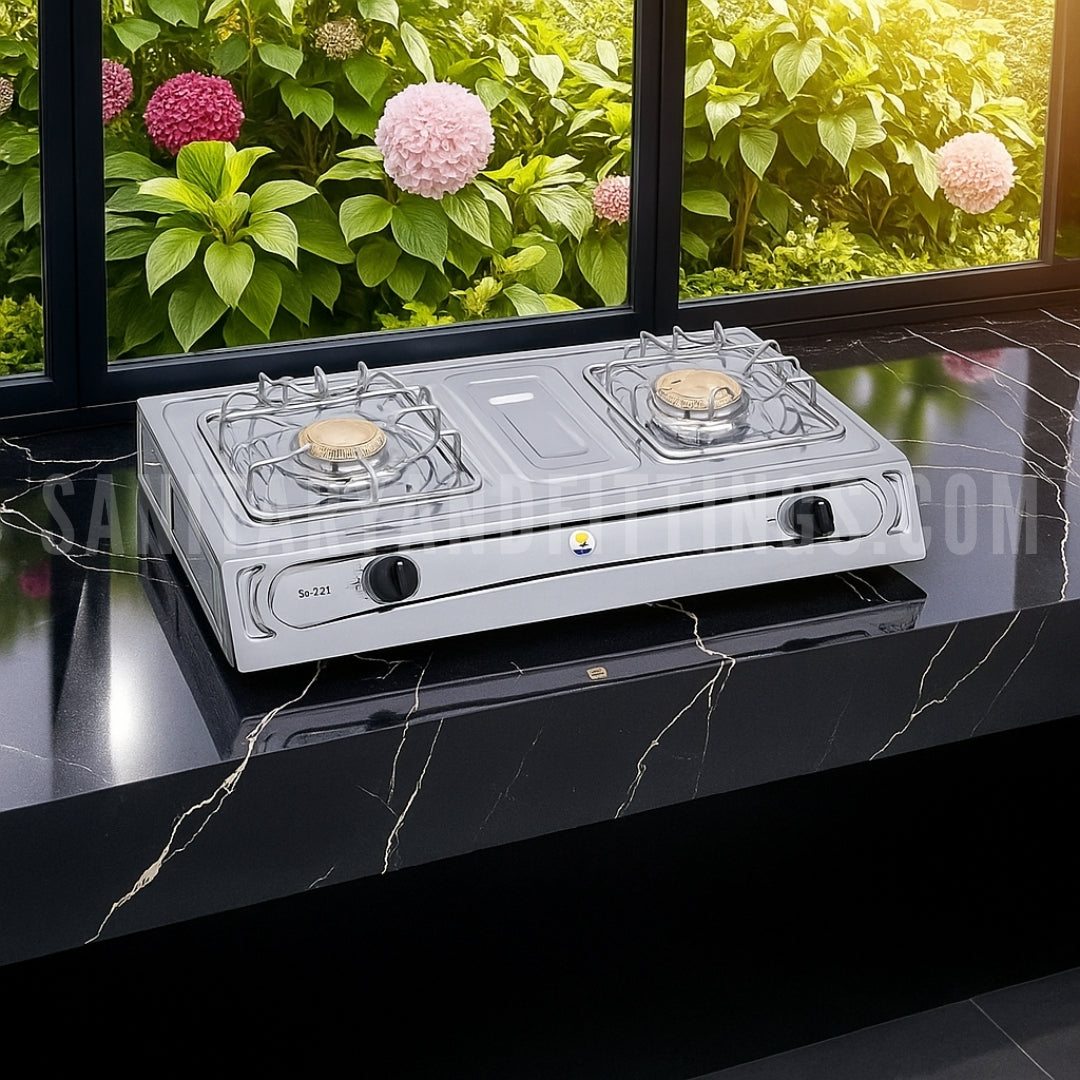 RINO RS101 Gas Stove Manual Double Burner Kitchen Stove