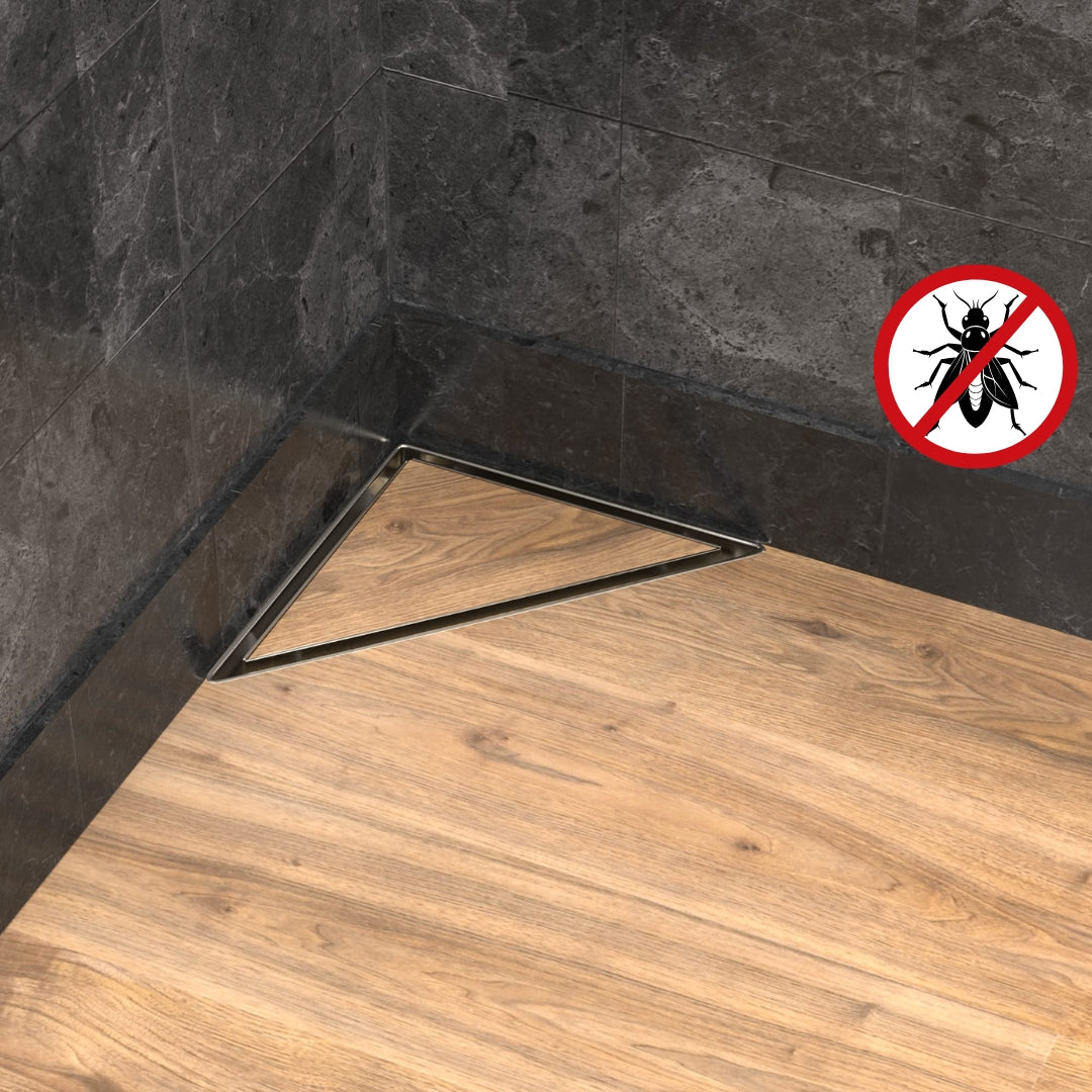 Brite Corner Floor Waste 8x8 Triangle Floor Tile Insert Waste