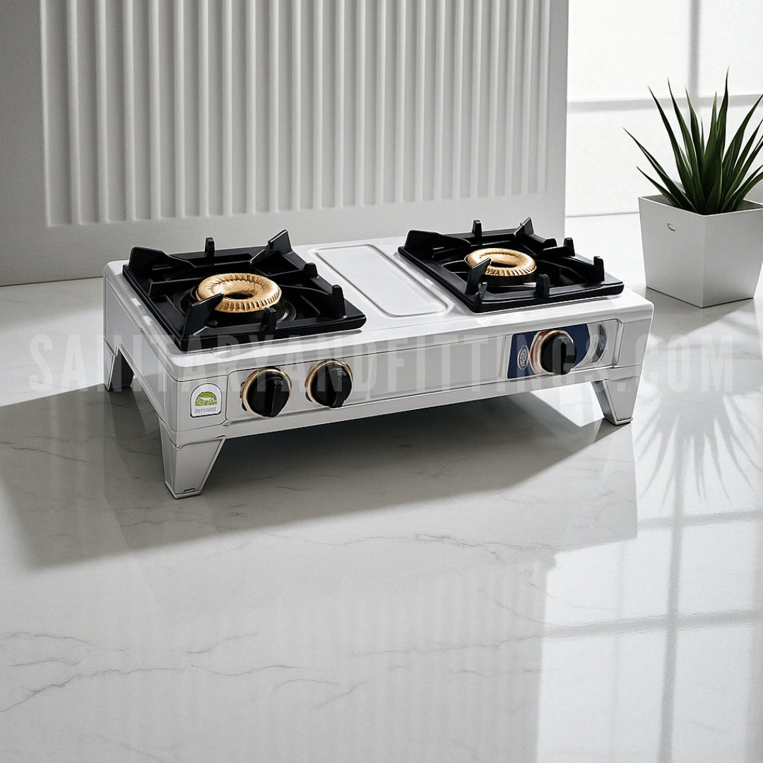 Gas Stove RINO RS80 Manual Double Burner Kitchen Stove