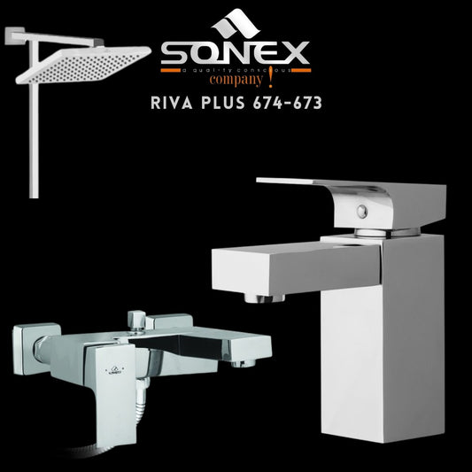 Sonex RIVA 674-673 PLUS Bath Set – Sonex Sanitary Fittings