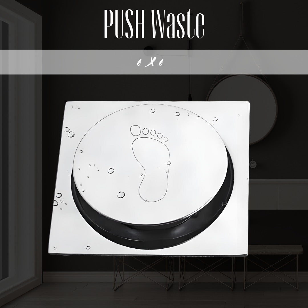 Push Waste 6x6 Floor Waste Drain for Home, Bathroom & Kitchen