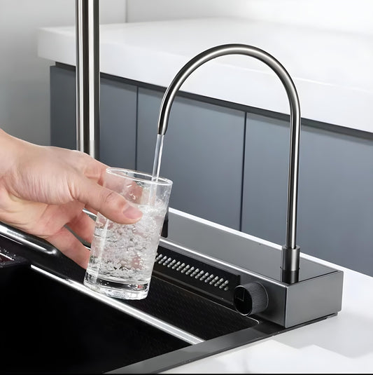 Kitchen Sink Waterfall RoFilter 75x45 Single Bowl Stainless Steel