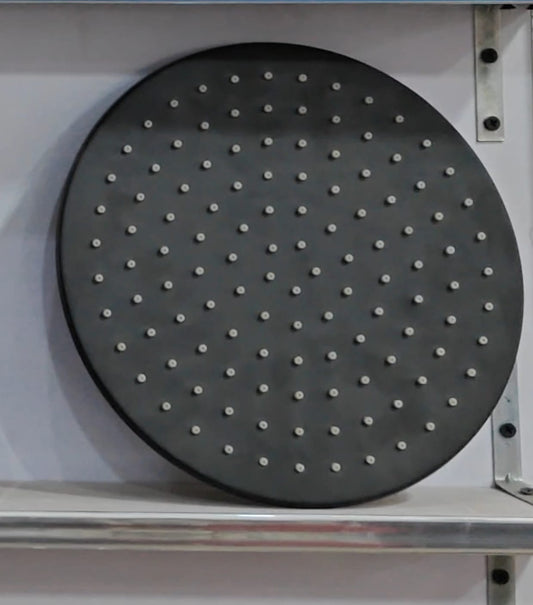 SHOWER HEAD ROUND BLACK 10''